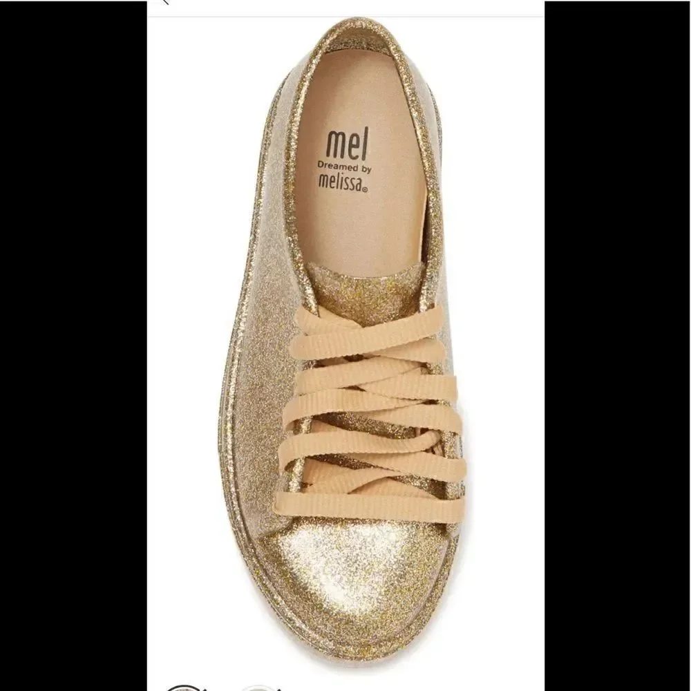 Mini Melissa Girls Mel be Fashion cushioned insole super comfy Sneaker Sz 3 new
